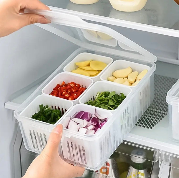 Refrigerator Storage Box, Vegetable Fruit Fridge Organizer, Small Divider Plastic Storage Bins Refrigerator Storage Box, Vegetable Fruit Fridge Organizer, Small Divider Plastic Storage Bins
